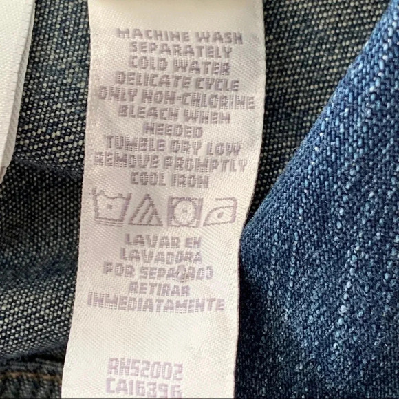 Liz Claiborne Longline Button Front Denim Jacket - Picture 11 of 11